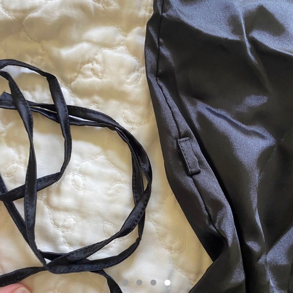 Silk Black Gothic Slip Dress - Picture 4 of 4